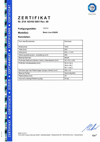 boHo möbelwerkstatt Basic Line elektrisch stufenlos höhenverstellbarer Schreibtisch in Silber mit Gratis Memorysteuerung / Kabelmanagement sowie hochsensiblen Kollisionsschutz und Soft-Start/Stop - 8