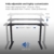Flexispot E2B Höhenverstellbarer Schreibtisch Elektrisch höhenverstellbares Tischgestell, passt für alle gängigen Tischplatten. Mit Memory-Steuerung und Softstart/-Stop. (Tischgestell-2 Fach Schwarz) - 3